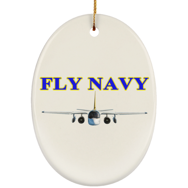 Fly Navy S-3 2 Ornament - Oval