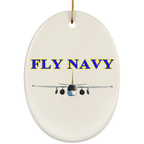 Fly Navy S-3 2 Ornament - Oval