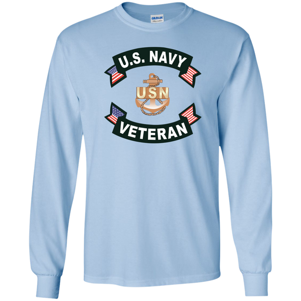 Navy Veteran 1 LS Ultra Cotton Tshirt