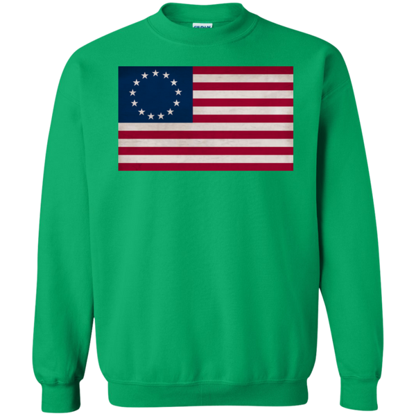 Betsy Ross Flag Crewneck Pullover Sweatshirt