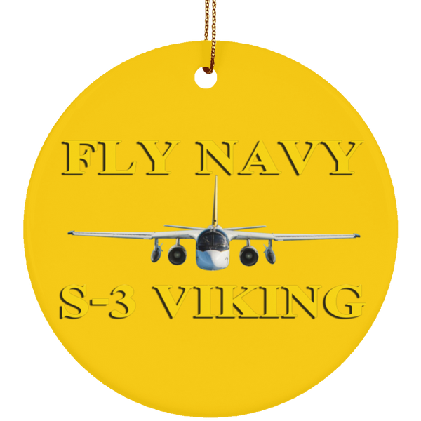 Fly Navy S-3 3 Ornament – Circle