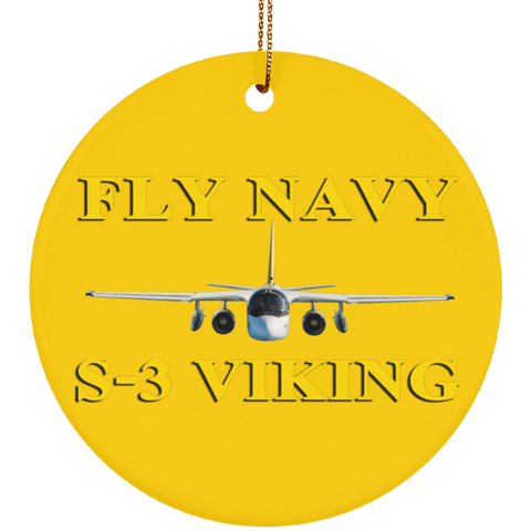 Fly Navy S-3 3 Ornament – Circle