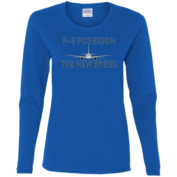 P-8 1 Ladies' Cotton LS T-Shirt