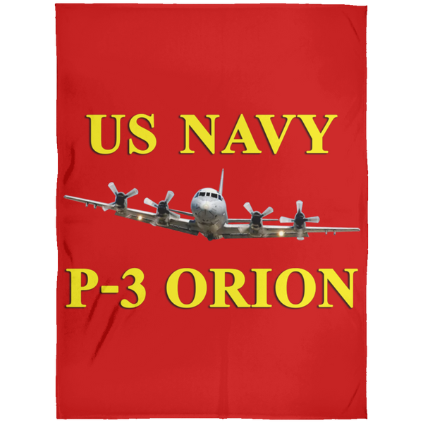 US Navy P-3 3 Blanket - Arctic Fleece Blanket 60x80