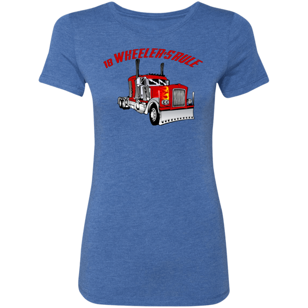 Trucker 18 Wheeler 1 Ladies' Triblend T-Shirt