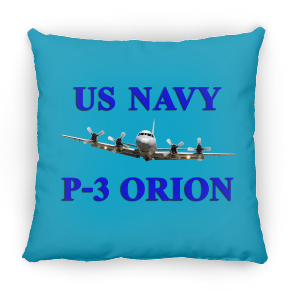 US Navy P-3 1 Pillow - Square - 16x16