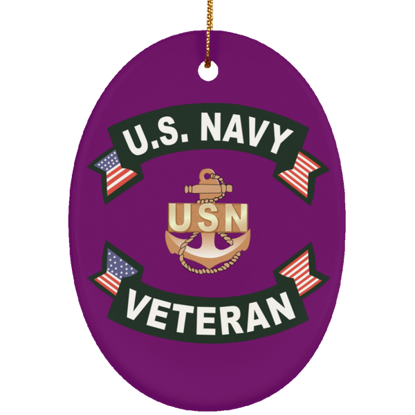 Navy Vet 1 Ornament - Oval