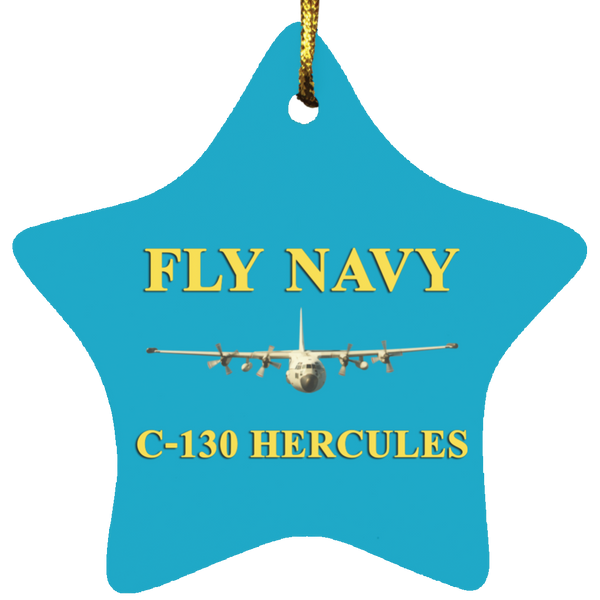 Fly Navy C-130 3 Ornament Ceramic - Star