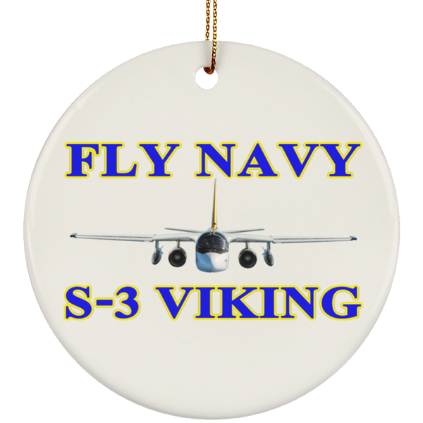 Fly Navy S-3 1 Ornament – Circle