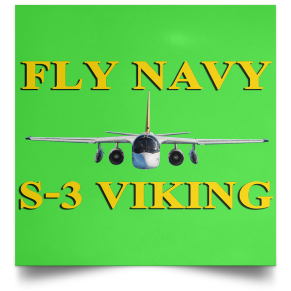 Fly Navy S-3 3 Poster - Square