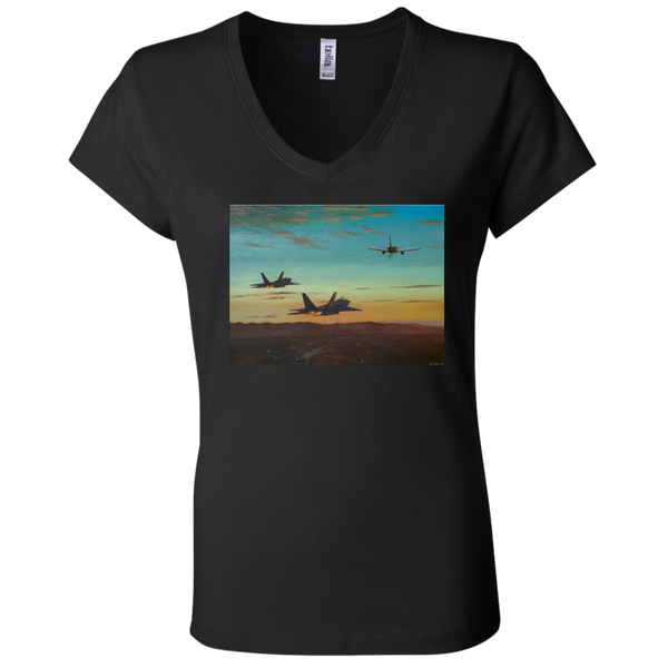 Time To Refuel Ladies' Jersey V-Neck T-Shirt