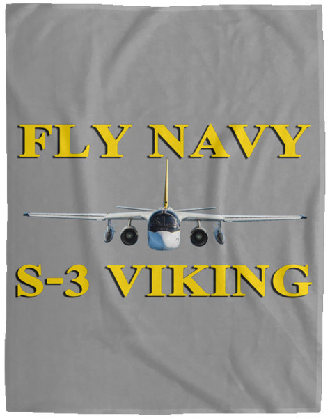 Fly Navy S-3 3 Blanket - Velveteen Micro Fleece Extra Large