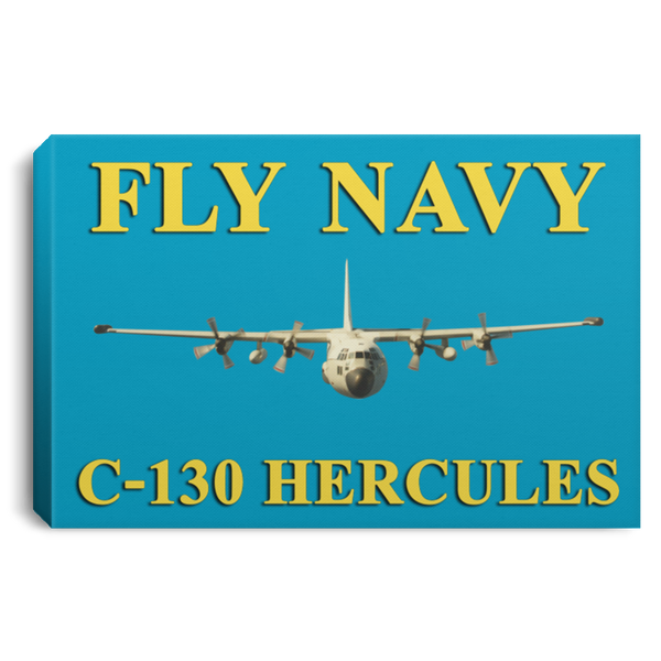 Fly Navy C-130 3 Canvas -  Landscape .75in Frame