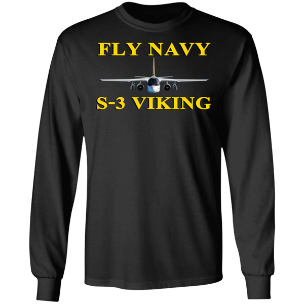 Fly Navy S-3 3 LS Ultra Cotton T-Shirt