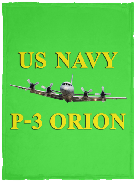 US Navy P-3 3 Blanket - Cozy Plush Fleece Blanket - 30x40