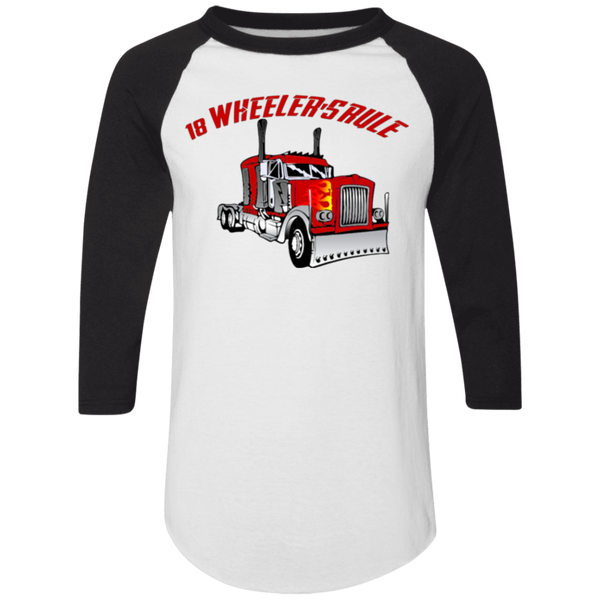 Trucker 18 Wheeler 1 Colorblock Raglan Jersey