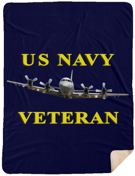 Navy Vet 2 Blanket - Sherpa 60X80