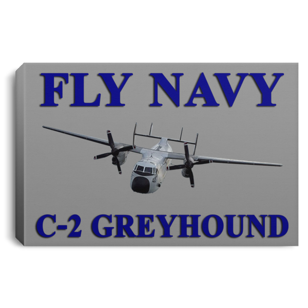 Fly Navy C-2 1 Canvas - Landscape .75in Frame