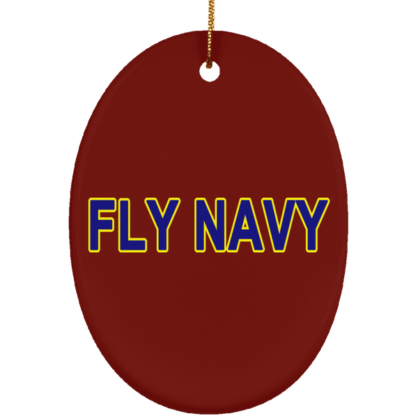 Fly Navy 2 Ornament - Oval