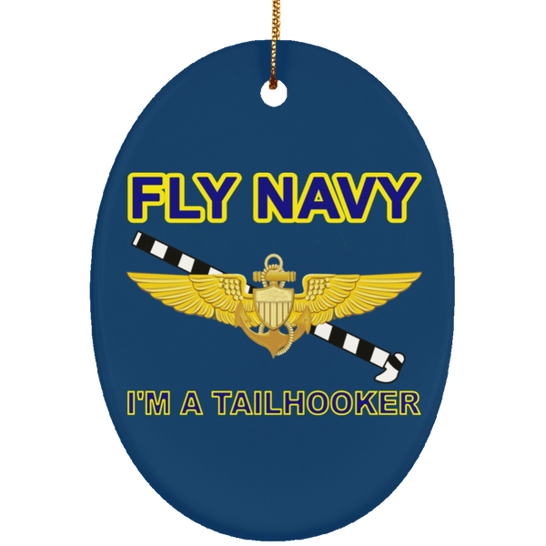 Fly Navy Tailhooker Ornament - Oval