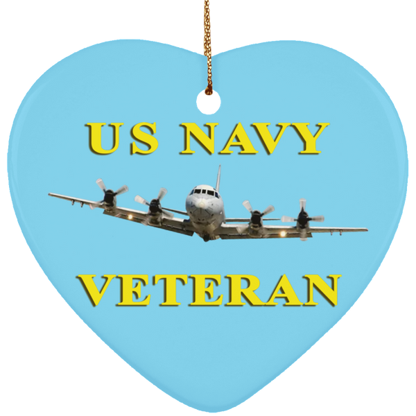 Navy Vet 2 Ornament - Heart