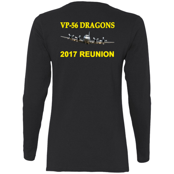 VP-56 2017 Reunion 1c Ladies' Cotton LS T-Shirt