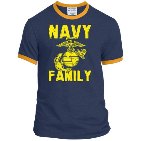 Navy Family Semper Fi 1 Ringer Tee