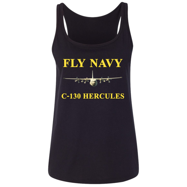 Fly Navy C-130 3 Ladies' Relaxed Jersey Tank