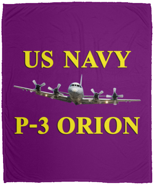 US Navy P-3 3 Blanket - Cozy Plush Fleece Blanket - 50x60