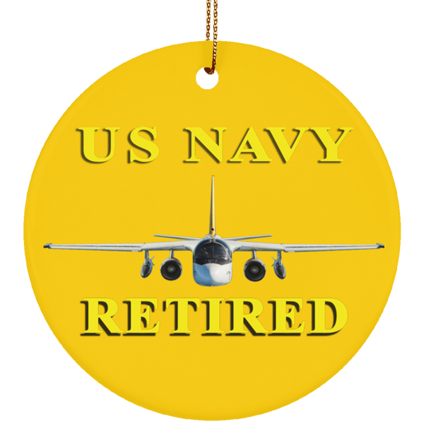 Navy Retired 2 Ornament - Circle