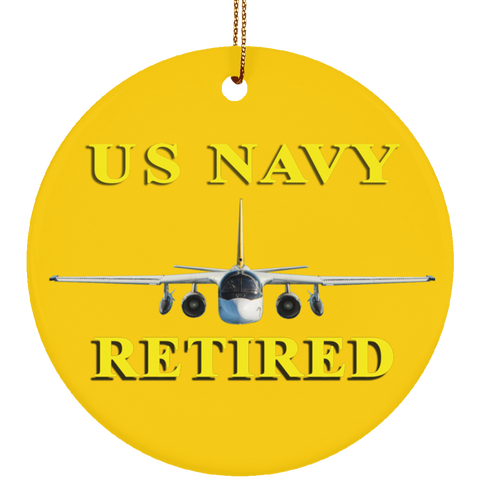 Navy Retired 2 Ornament - Circle