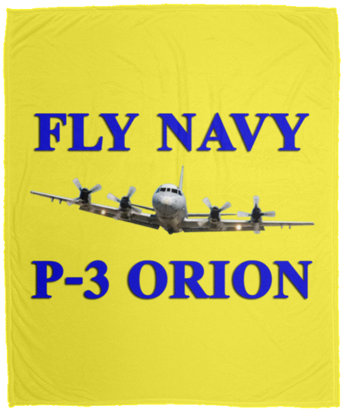 Fly Navy P-3 1 Blanket - Cozy Plush Fleece Blanket - 50x60