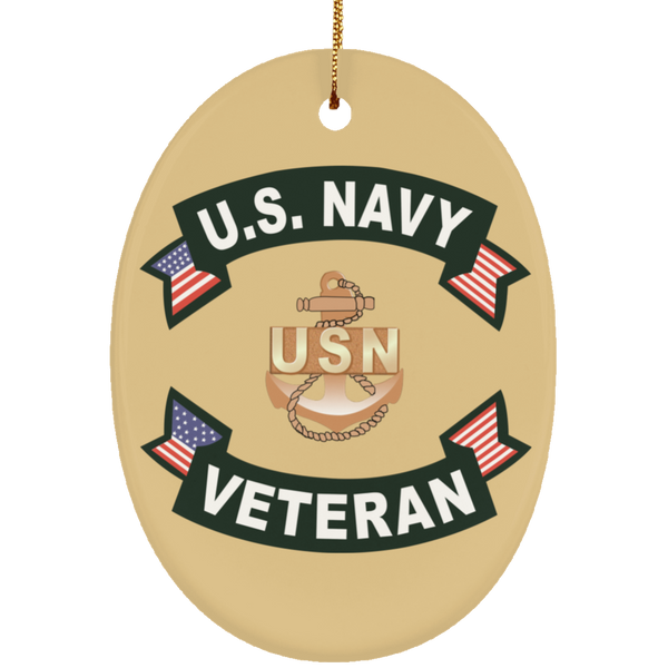 Navy Veteran 1 Ornament - Oval