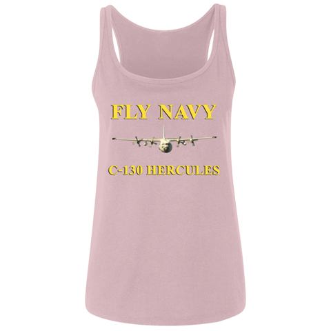 Fly Navy C-130 3 Ladies' Relaxed Jersey Tank