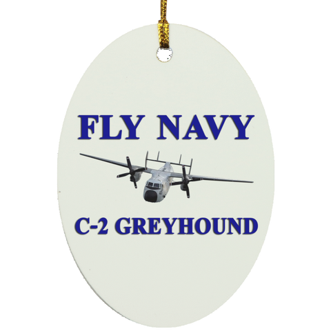 Fly Navy C-2 1 Ornament - Oval