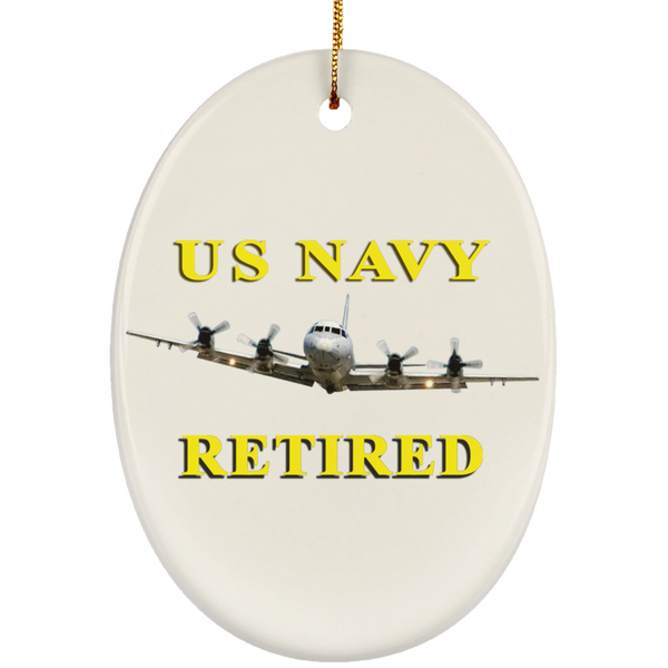 Navy Retired 1 Ornament - Oval