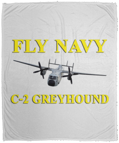 Fly Navy C-2 3 Blanket - Cozy Plush Fleece Blanket - 50x60