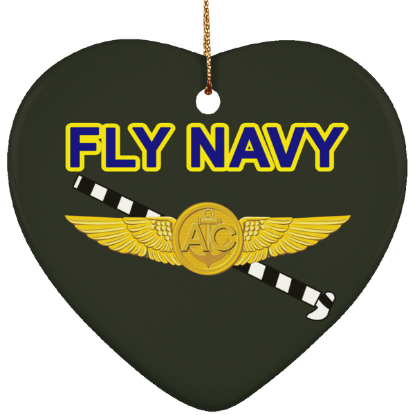 Fly Navy Tailhook 2 Ornament - Heart