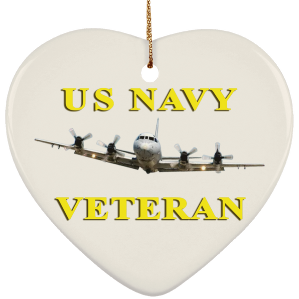 Navy Vet 2 Ornament - Heart