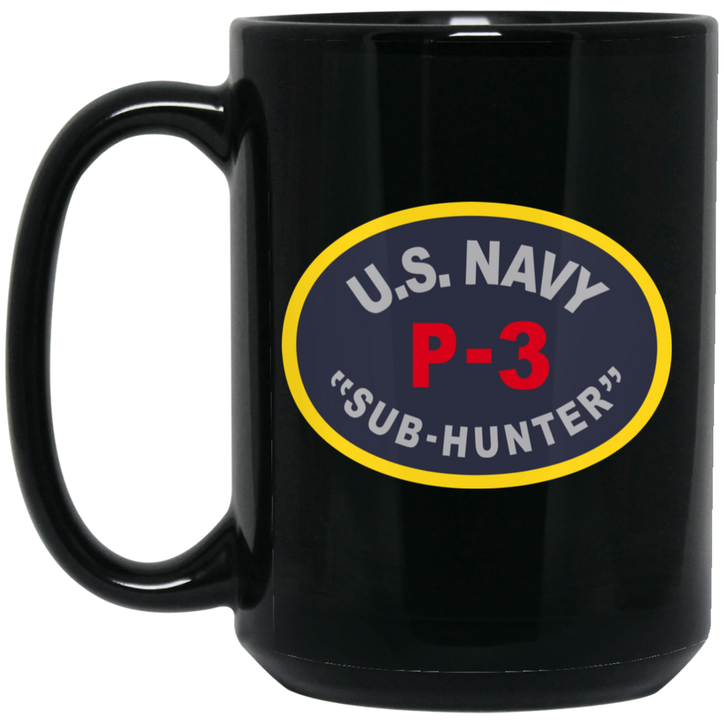 P-3 Sub Hunter Black Mug - 15oz