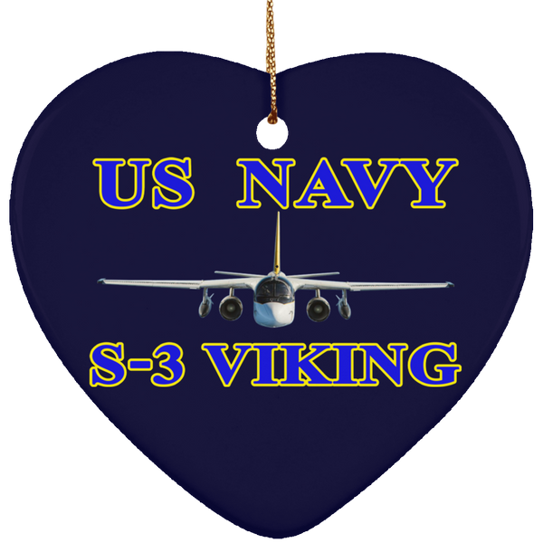 US Navy S-3 1 Ornament - Heart