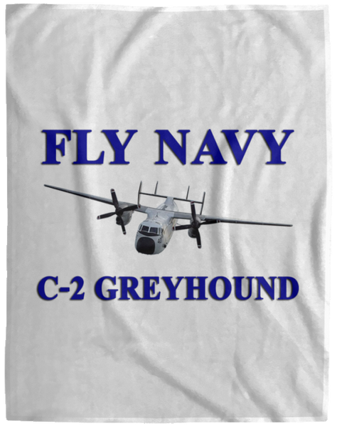 Fly Navy C-2 1 Blanket - Cozy Plush Fleece Blanket - 60x80