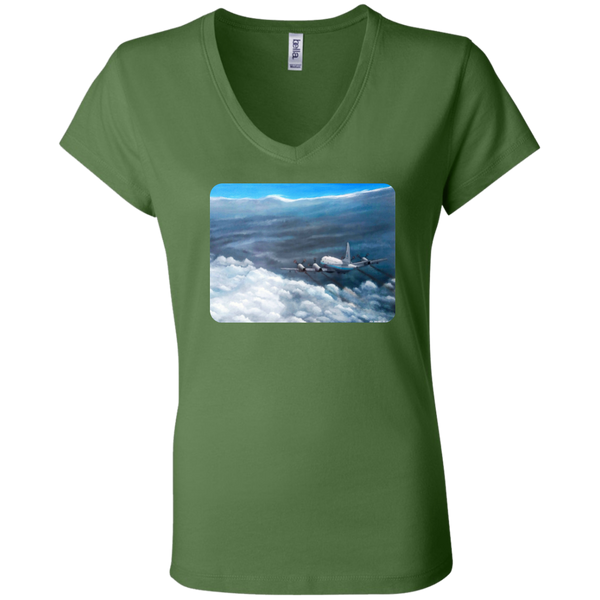 Eye To Eye With Irma 2 Ladies' Jersey V-Neck T-Shirt