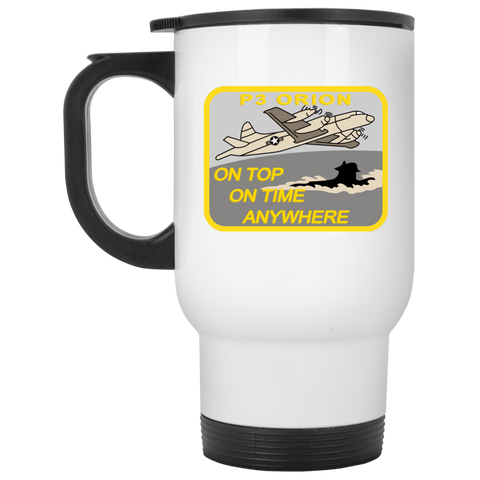 P-3 On Top White Travel Mug
