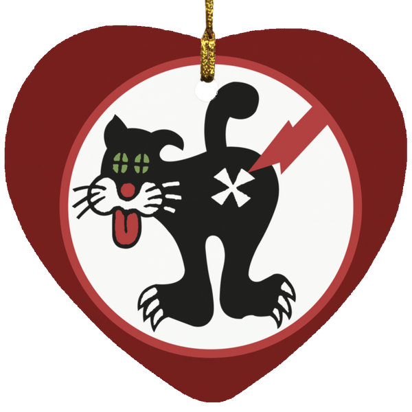 Duty Cat 1 Ornament - Heart