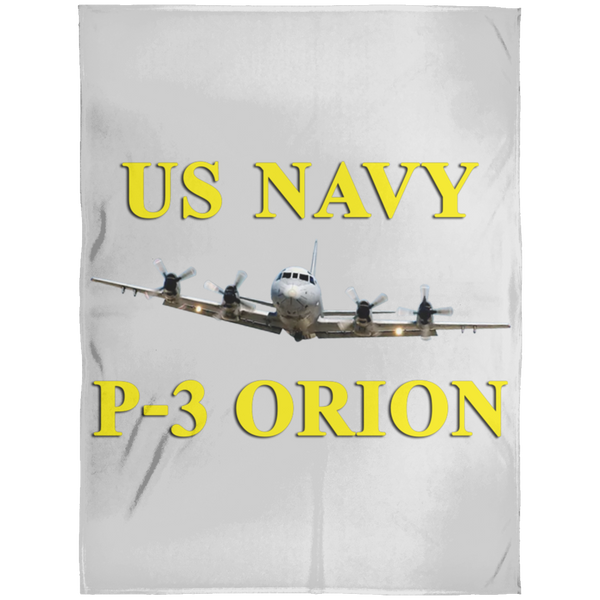 US Navy P-3 3 Blanket - Arctic Fleece Blanket 60x80