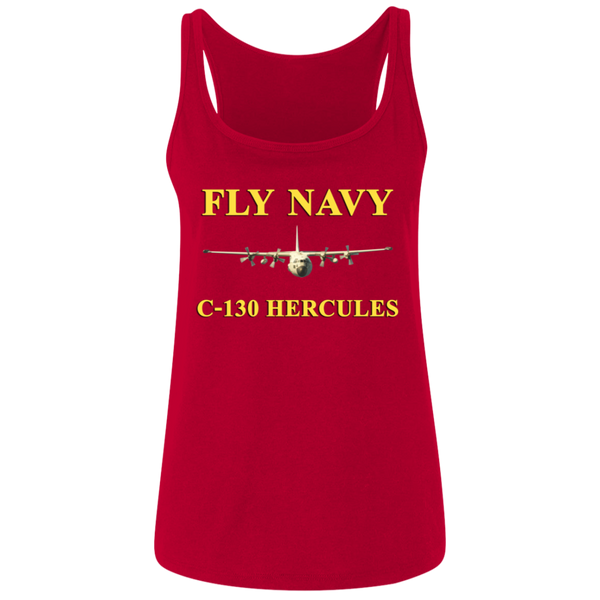 Fly Navy C-130 3 Ladies' Relaxed Jersey Tank