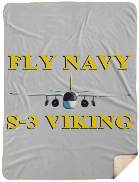 Fly Navy S-3 3 Blanket - Fleece Sherpa Extra Large