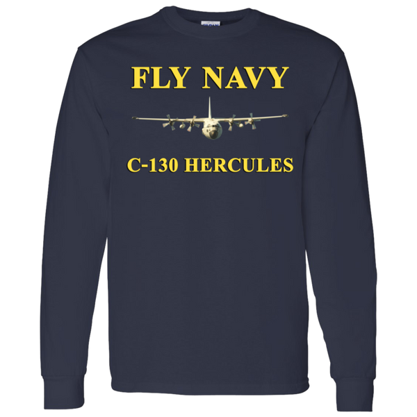 Fly Navy C-130 3 LS Ultra Cotton T-Shirt