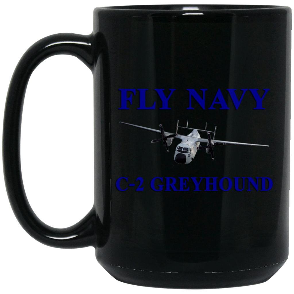 Fly Navy C-2 1 Black Mug - 15oz